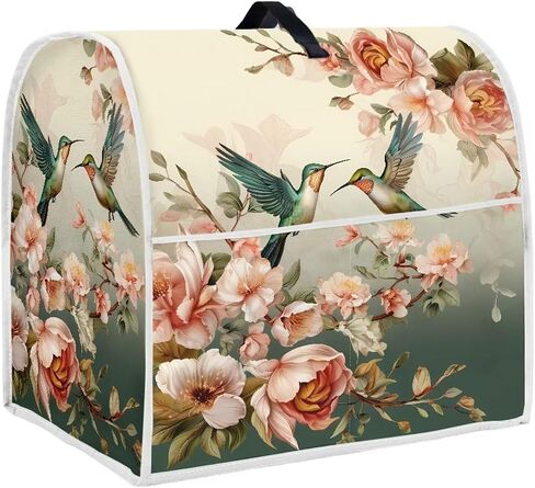 Two Hummingbirds Pink Flowers Mixer Covers for Stand Mixer 4.5-5 Qt Accessories and Attachments for Stand Mixer with Top Handle Pockets Kitchen Appliance in Saudi Arabia