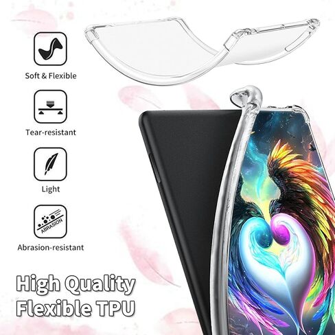 حالة واضحة لـ 10.3 "kobo elipsa 2e ereader ، TPU الشفافة السيليكون القلميات القلائم المقاومة للصدمات لـ Kobo Elipsa 2e 10.3 بوصة تم إصدارها 2023 ، روز أرجواني in Kuwait