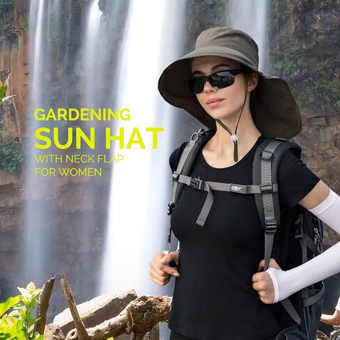 Sun Hats for Women Hiking Fishing Hat Wide Brim Hat with Large Neck Flap Sun Protection Hats for Men and Women in Saudi Arabia