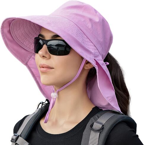 Sun Hats for Women Hiking Fishing Hat Wide Brim Hat with Large Neck Flap Sun Protection Hats for Men and Women in Saudi Arabia
