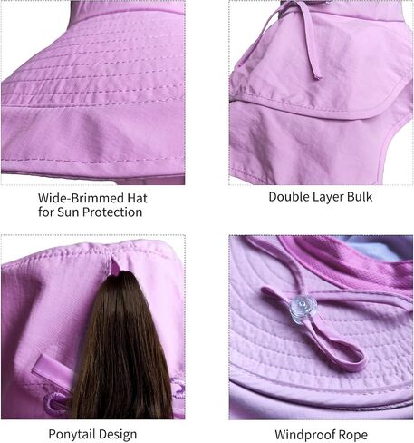 Sun Hats for Women Hiking Fishing Hat Wide Brim Hat with Large Neck Flap Sun Protection Hats for Men and Women in Saudi Arabia