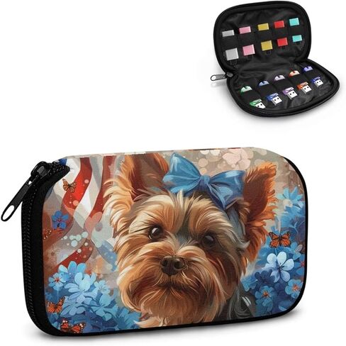 Yorkshire Terrier Print USB Storage Case Jump Drive Case, American Flag Print USB Flash Drive Case USB Holder Storage Bag, Portable Lightweight Electronic Organizer Case in Saudi Arabia
