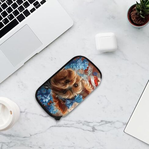 Yorkshire Terrier Print USB Storage Case Jump Drive Case, American Flag Print USB Flash Drive Case USB Holder Storage Bag, Portable Lightweight Electronic Organizer Case in Saudi Arabia