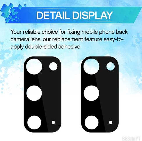 2 حزمة العدسة الخلفية العدسة استبدال Samsung Galaxy S20 5G لاصق العدسة الزجاجية الكاميرا الخلفية مع مجموعة الإصلاح الكامل أدوات القماش الغبار ل S20 5G SM-G981U SM-G981U1 in Saudi Arabia