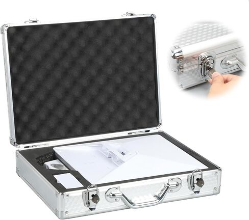 Starlink Mini Case - Custom Aluminum Hard Shell Carrying Case, Stylish Design with Protective Foam Lining, Shock-Absorbing Top Cover for Ultimate Protection(silvery) in Saudi Arabia