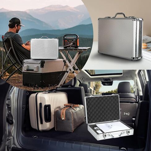 Starlink Mini Case - Custom Aluminum Hard Shell Carrying Case, Stylish Design with Protective Foam Lining, Shock-Absorbing Top Cover for Ultimate Protection(silvery) in Saudi Arabia