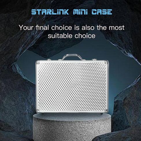 Starlink Mini Case - Custom Aluminum Hard Shell Carrying Case, Stylish Design with Protective Foam Lining, Shock-Absorbing Top Cover for Ultimate Protection(silvery) in Saudi Arabia