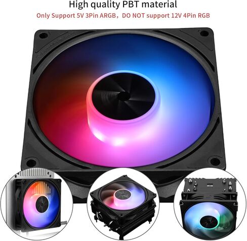 TL-P9-S CPU Case Fan ، Black Argb Computer Fan PWM PC Fan ، 9225 مواصفات مروحة Silent Cooler ، سرعة 2200 دورة في الدقيقة ، مروحة تبريد وحدة المعالجة المركزية للكمبيوتر الشخصي in Kuwait