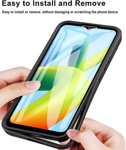 متوافق مع حالة Samsung Galaxy A06 ، واقي شاشة مدمج متوافق مع Samsung SM-A065F/DS Galaxy A06/SM-A065M/DS Cover Purple in Saudi Arabia