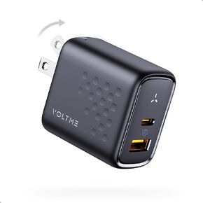 VOLTME USB C Charger 45W, GaN PPS Charger USB C+USB A Fast Charger SFC2.0 Charger, Foldable Charger Compatible with iPhone 16/15/14Series, Galaxy S24/S23/S22 Series,MacBook Air,iPad and More