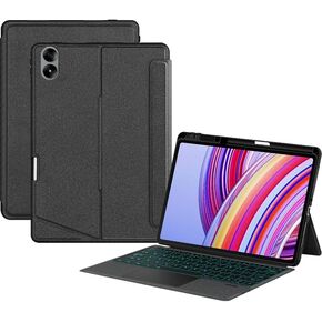Keyboard Case Compatible with Xiaomi Redmi Pad SE 11'' 2023,Magnetic Detachable Backlit Keyboard with Trackpad, Adjustable Landscape/Portrait Stand