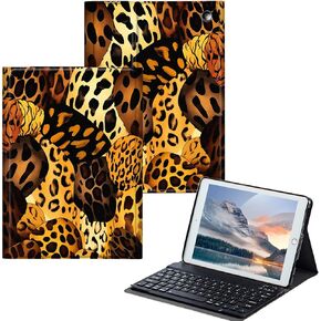 Keyboard Case for Fire Max 11 Tablet (13th Generation, 2023 Release), PU Leather Stand Shell Multiple Viewing Angles Protective Detachable Bluetooth Keyboard Case, Leopard Print