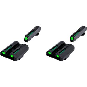 TruGlo TFO Tritium Fiber Optic Handgun Glock Pistol Laser Sight Accessories with Rear Colors for Glock 17/17L, 19, 22, 23, 24 (2 Pack)