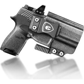 WARRIORLAND Sig P320 IWB Kydex Holster with Claw Attachment and Optic Cut: Sig Sauer P320 Compact M18 / P320 Fullsize M17, Inside Waistband Appendix Carry Holster, Adj. Cant & Retention, Right