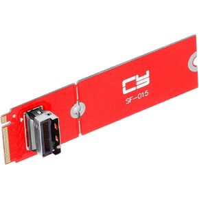 NFHK PCI-E 4.0 M.2 M-Key to MCIO Mini Cool Edge IO Female Host Adapter for PCIe Nvme SSD 2280 2230
