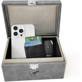 Medium Capacity Signal Blocking Box for Car Keys & Phones – Faraday Cage for Anti-Theft Protection, 25x15x8cm (Gray)