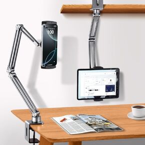 Adjustable Tablet Stand Holder for iPad - Aluminum Alloy Tablet Stand for Desk -Tablet Holder for Bed - Flexible Tablet Holder Stand Compatible with 4.7-16" iPad iPhone Samsung Kindle Switch