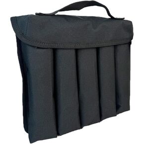 Suppressor Pouch – 5-Cell Suppressor Transport Bag Silencer Carrying Case with Molle Attachment for Secure Storage and Easy Carry,Fits 9.5-Inch Suppressors Organizer Safe