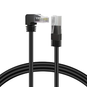 TNP Cat6 Ethernet Cable (Right Angle Up, 3 FT) RJ45 90 Degree Network Connector 500 MHz 10 Gigabit Gold Plated Patch Plug Wire LAN Cord for PS4 Fire-Stick Xbox One Smart TV Gaming & Computer