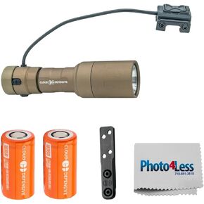 Cloud Defensive REIN Micro Dual Fuel Tactical Light 95,0000 Candela 1000 Lumens FDE Bundle with Extra Battery