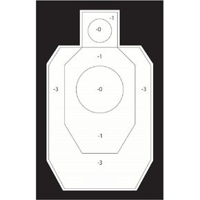 Official Practice IDPA Paper Shooting Targets, Competition Torso Target, IDPA Silhouette Shooting Target, Shooting Range Targets, Rifles, Handguns, & Shotguns