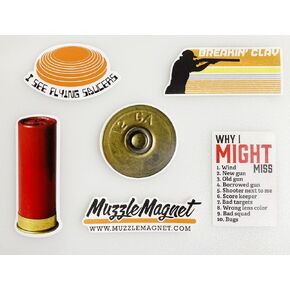 Generic Clay Target Shooting Stickers - Waterproof Stickers for Trap, Skeet, Sporting Clays, Five Stand