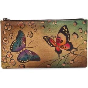 محفظة ANNA من Anuschka Organizer - Denim Paisley Floral - - One Size