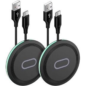 2Pack/15W Samsung Wireless Charger Pad Fast Charging for Galaxy S23 Ultra/S23+/S22, Android Wireless Cargador for Google Pixel 8 Pro/8/7/7a/7Pro/6 Pro/5 Cordless Desk for iPhone 15 14 Pro Max 14 Plus