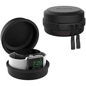 Smatree Charging Case Compatible for Apple Watch Series 10/9/8/7/SE/6/5 - Original Charging Cable & Apple Watch NOT Included (Black) - Patent Pending
