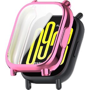 Screen Protector Case Fit for Redmi Watch 5 Lite, Durable Full Coverage TPU Protective Cover Bumper Frame Protector Case Accessories Fit for Xiaomi Redmi Watch 5 Lite Smartwatch (Pink)