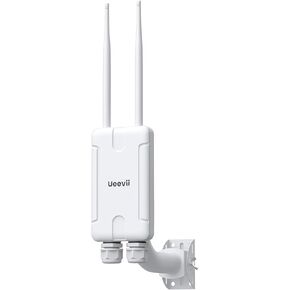 WiFi 6 Outdoor Access Point, AX3000 Dual-Band 2.4G/5G Extender, 656FT Wide Coverage, Includes Bracket & SFP Module, 48V POE Power, RJ45 & SFP Ports, IP67 Weatherproof Design
