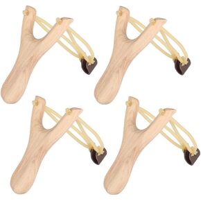 Wooden Slingshot Toy Slingshot for Kids Hunting Slingshot for Adults for Outdoor Hunting Catapult Game Children Adult Hunting 4 Pack