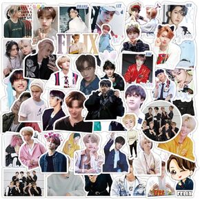 Pop Star Stray Kids Stickers 50PCS Waterproof Vinyl Idol Decals for Laptop,Water Bottles, Skateboard,Refrigerator,Hydro Flasks for Kids and Aldults