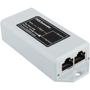 Gintooyun من 1 إلى 2 Poe Extender 100 متر ناقل الحركة 1 في 2 Out Poe مكرر قياسي لكاميرات مراقبة الشبكة Poe مفاتيح إلخ