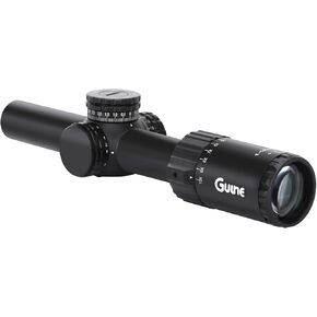 1-10x24 LPVO Scope for Hunting Scope Red & Green Illuminated Optical Riflescope Objective Lens 24mm with Crosshair Reticle and Free Mount Bracket