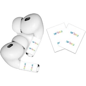 Blocker Stickers for AirPods Neutralize Shield Protection for Bluetooth Headphones Cell Phones Wireless Earbuds Electronic Devices Reduction Harm Defender (1 Pair White)