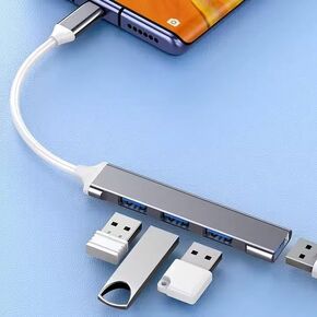 نوع من النوع Clim-Slim إلى USB من النوع A 2.0 3.0 3.1 محطة الإرساء للاتصال المحسن ، نقل البيانات فائقة السرعة تصل إلى 390 ميجابايت/ثانية