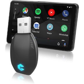 Carplay & Android Auto Wireless Adapter - 2in1 Car Connect Pro, Mini Wireless Carplay Adapter, Fast & Stable, Plug and Play Compatible with Cars 2017-2024 & iOS 10+