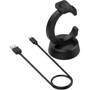 Charger Dock Stand Compatible for Google Pixel Watch 3 / Pixel Watch 2 / Fitbit Versa 4 3 2 / Ace LTE, Magnetic Charging Stand Base with 3ft USB Charging Cable, Portable Charge Station