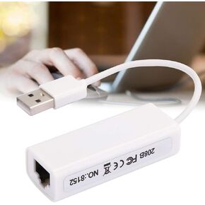 RTL8152B USB Ethernet Adapter, External Network Card, USB 2.0 Interface USB to Ethernet Adapter, Support for Android, for Win7, for Win8, white, BROLEOpv7an4h9qf