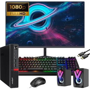 Lenovo ThinkCentre M910Q Tiny Desktop Computer with 21.5 inch FHD Monitor, Core i5-6500 3.2GHz, 16 GB RAM, 512 GB SSD, Speaker, Wi-Fi, Keyboard and Mouse, Windows 10 Pro(Renewed)