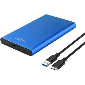 Aluminium 2.5'' Hard Drive Enclosure,2.5 inch USB 3.0 Hard Disk Case Blue (S2509U3)