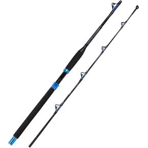 Fiblink 1-Piece Saltwater Offshore Trolling Rod Conventional Boat Rod Carbon Fishing Pole(6 Feet, 30-50 lb/50-80 lb/80-120 lb)