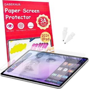 Paper Screen Protector for iPad Pro 11 M2 (2024), Paperfeel Screen Protector Writing Like on Paper, High Sensitivity Anti-Glare Anti-Reflection Anti-Fingerprints