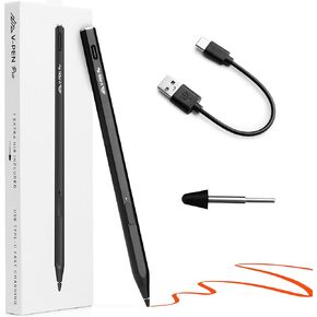 V-Pen Stylus Remarkable Paper Pro Pen Replacement – Rechargeable Digital Pen with Eraser, 4096 Pressure Sensitivity, USI 2.0, Tilt, Palm Rejection & Extra Tip, USB-C Fast Charging, Black