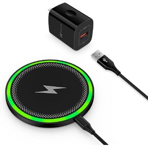 S25 Ultra Wireless Charger Pad Fast Charging Stand for Samsung Galaxy S25/S25 Plus/S24/S23/S22/S21,15W Wireless Charger Station Android Phone Desk Mat Cargador inalámbrico para Google Pixel 9 pro/8/7
