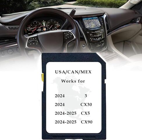 New Updated Navigation SD Card Map USA/CA/MEX Fit for 2024 CX-30/3,2024-2025 CX-90/CX5 in Saudi Arabia