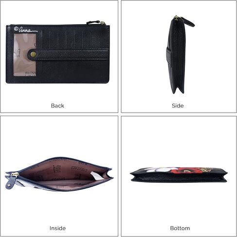 Anna by Anuschka Women's Hand Painted Genuine Leather Organizer Wallet - Animal Butterfly in Kuwait