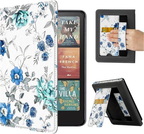 CoBak Case with Stand for Kindle Paperwhite 12th Gen 2024 Released (7") & Kindle Colorsoft Signature Edition - Durable PU Leather Cover with Auto Sleep Wake, Card Slot, Hand Strap Feature in Saudi Arabia