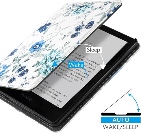 CoBak Case with Stand for Kindle Paperwhite 12th Gen 2024 Released (7") & Kindle Colorsoft Signature Edition - Durable PU Leather Cover with Auto Sleep Wake, Card Slot, Hand Strap Feature in Saudi Arabia